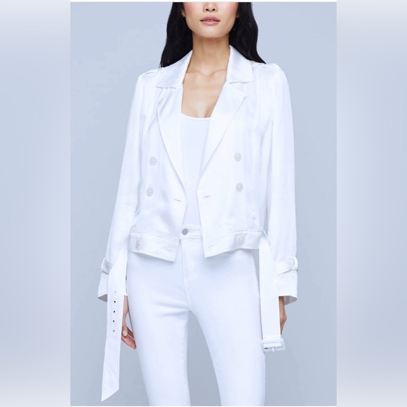 L'AGENCE ONYX JACKET, White, SZ XSmall, $520 - Picture 7 of 16